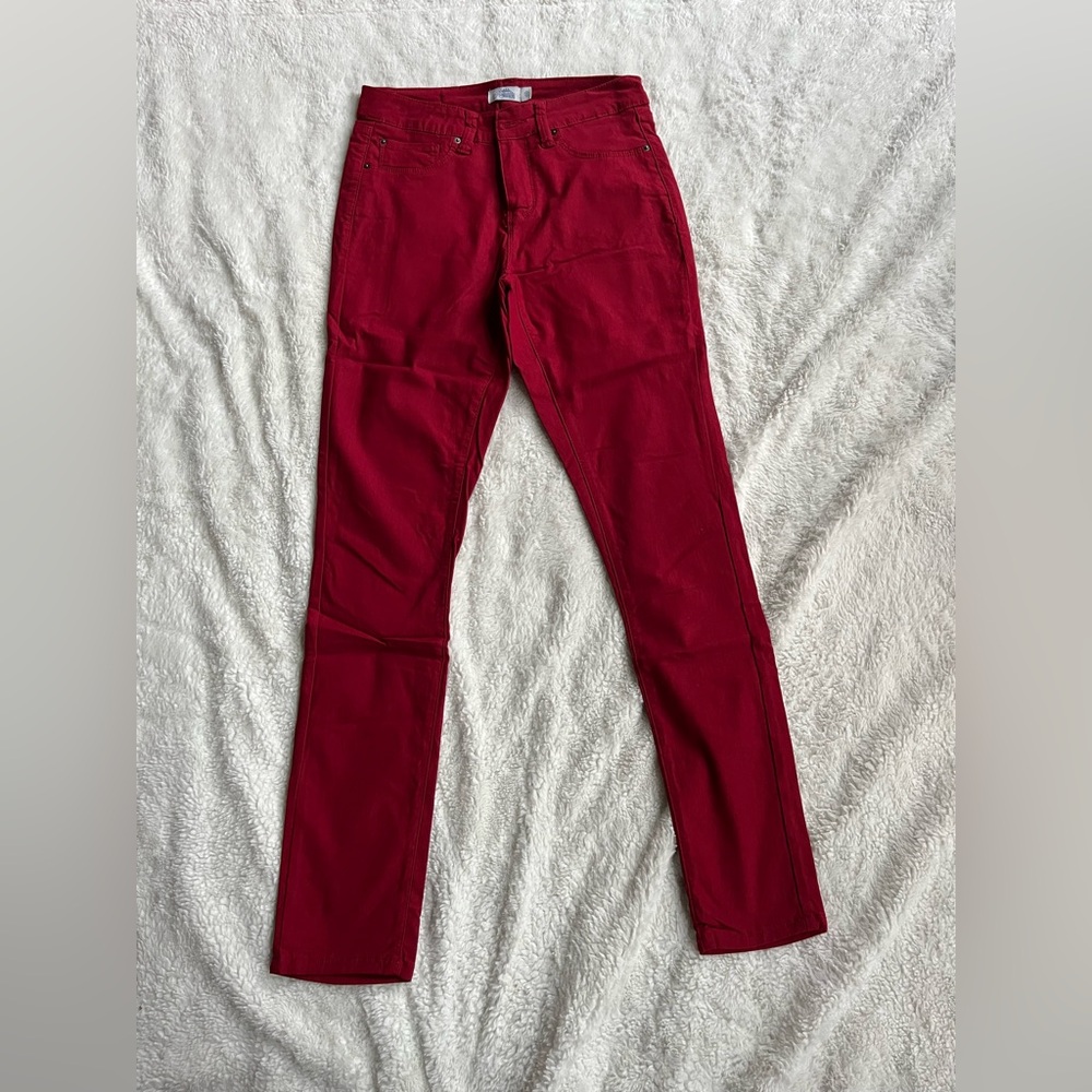 Royalty Red Straight-Leg Stretch Pants
